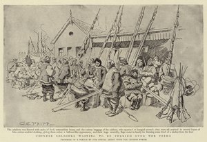 Soldats chinois attendant d